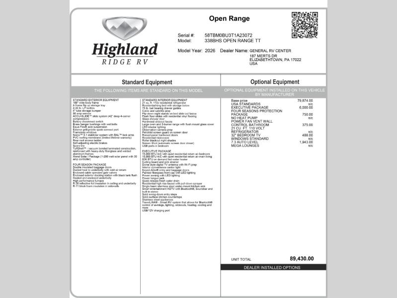 2026 Open Range RV Open Range 338BHS photo 32