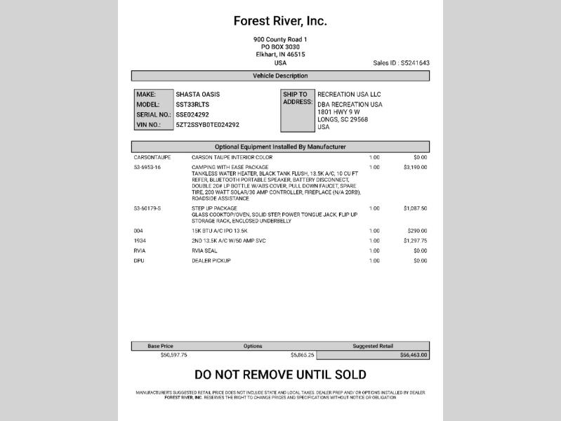 2026 Shasta RVs Shasta 33RLTS photo 31