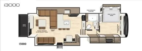 2027 Axiom RV Imperium I3000 floorplan