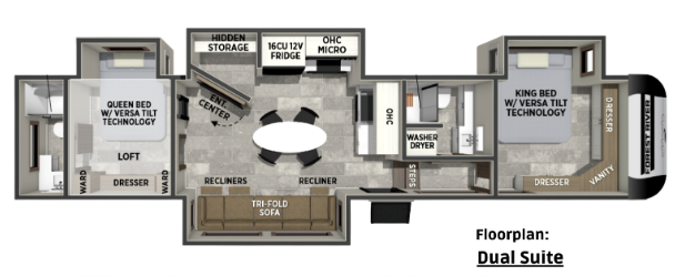 2027 Forest River RV Impression 372DUO floorplan