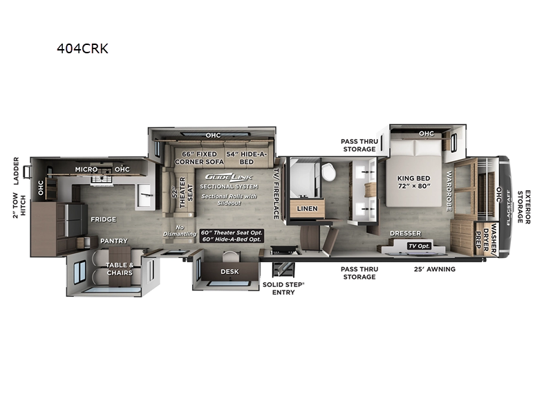 2026 Forest River RV Flagstaff Classic 404CRK floorplan