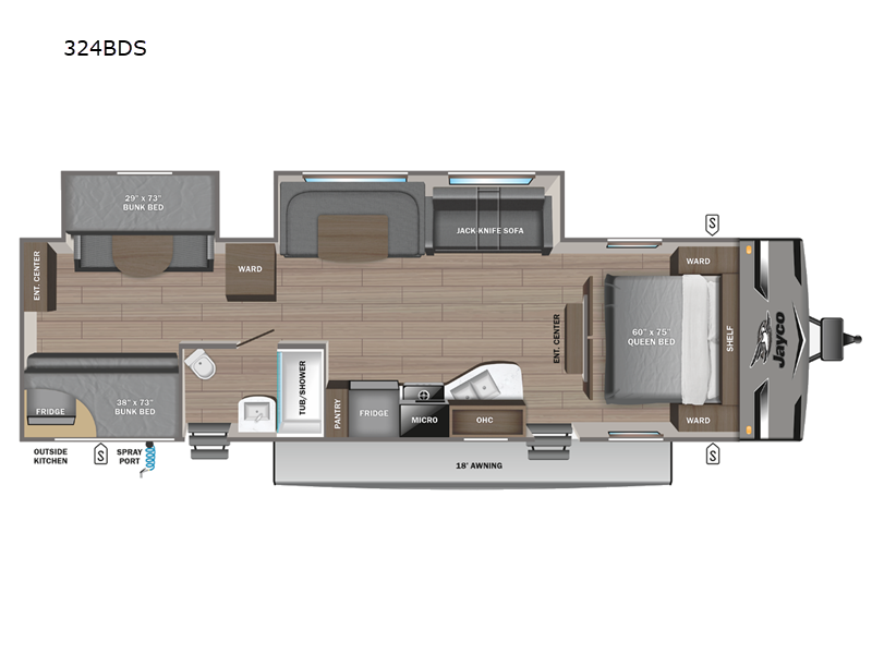 2024 Jayco Jay Flight 324BDS floorplan