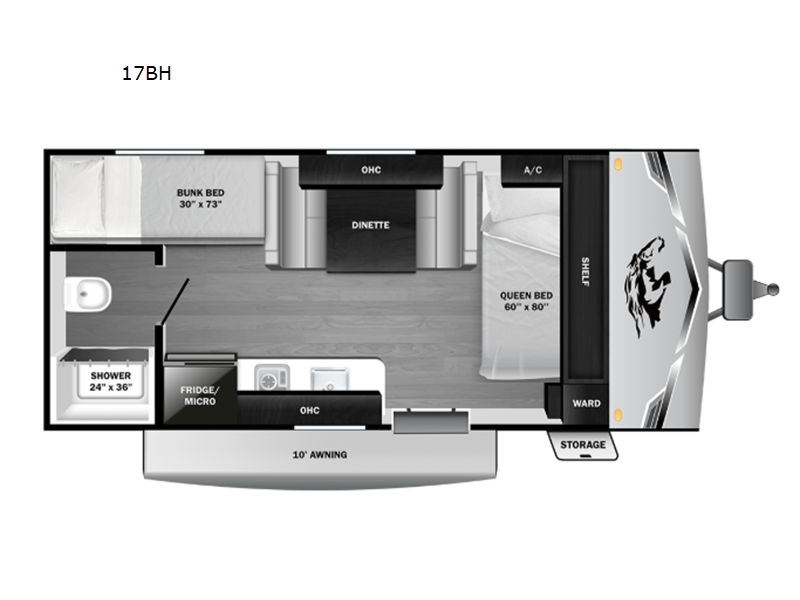 2027 Open Range RV Colt 17BH floorplan
