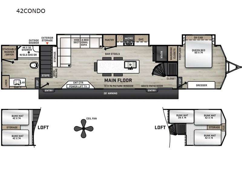 2027 Coachmen RV Catalina Destination Series 42CONDO floorplan