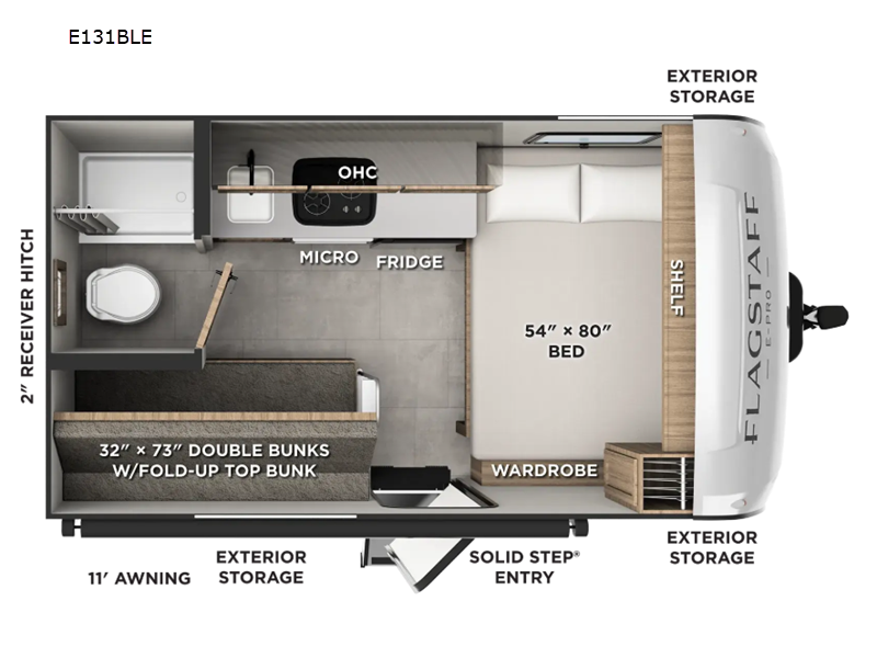 2027 Forest River RV Flagstaff E-Pro E131BLE floorplan