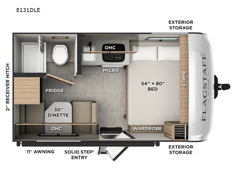 2027 Forest River RV Flagstaff E-Pro E131DLE floorplan