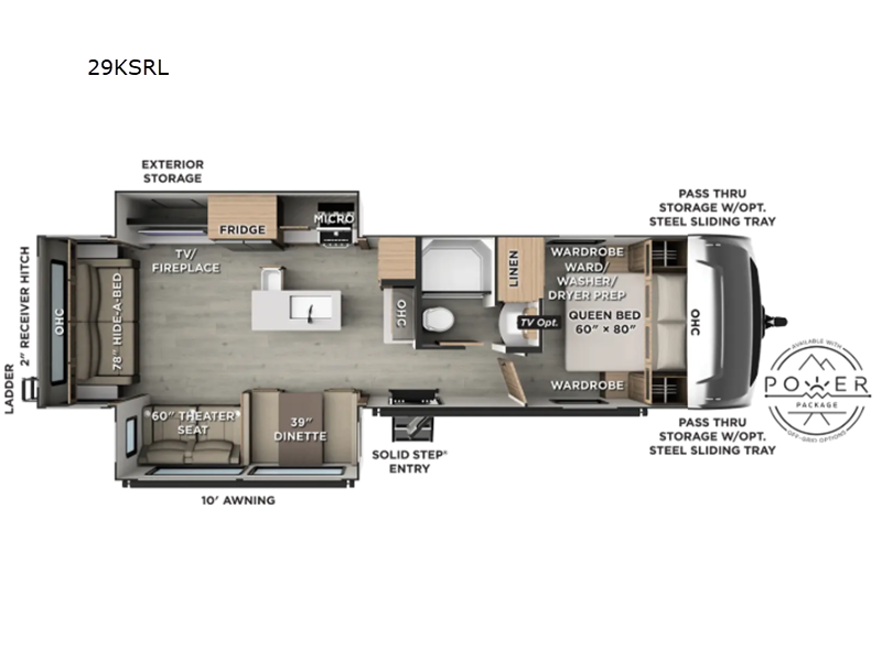 2027 Forest River RV Flagstaff Super Lite 29KSRL floorplan