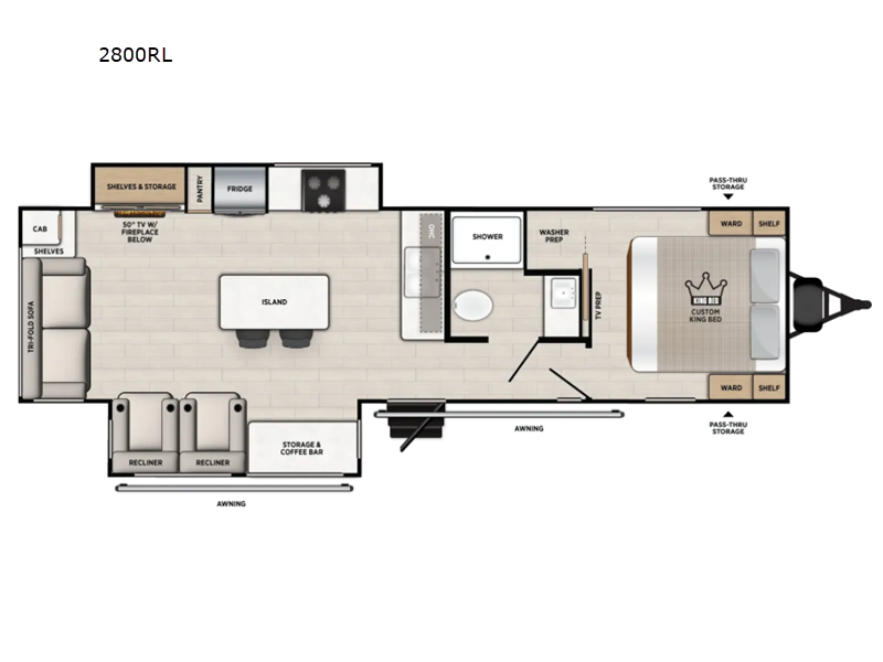2027 Forest River RV Vibe 2800RL floorplan