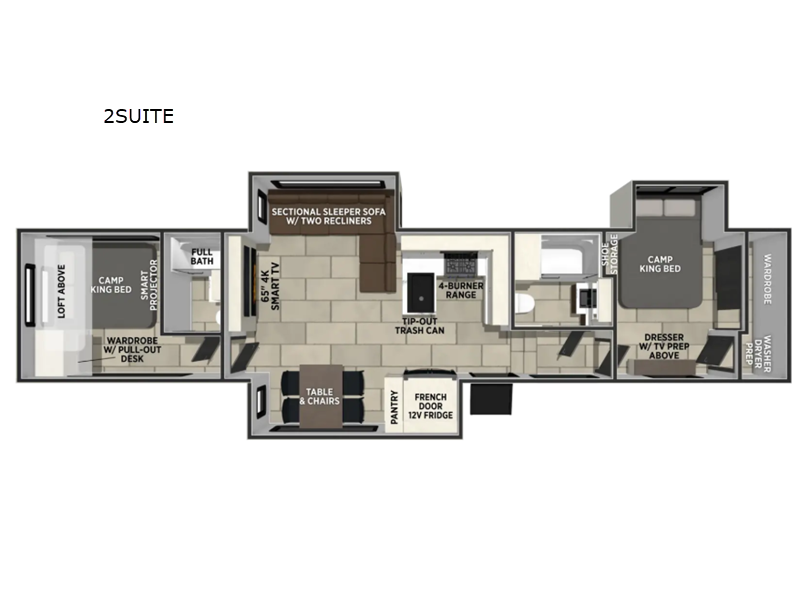 2027 Forest River RV Crusader 2SUITE floorplan
