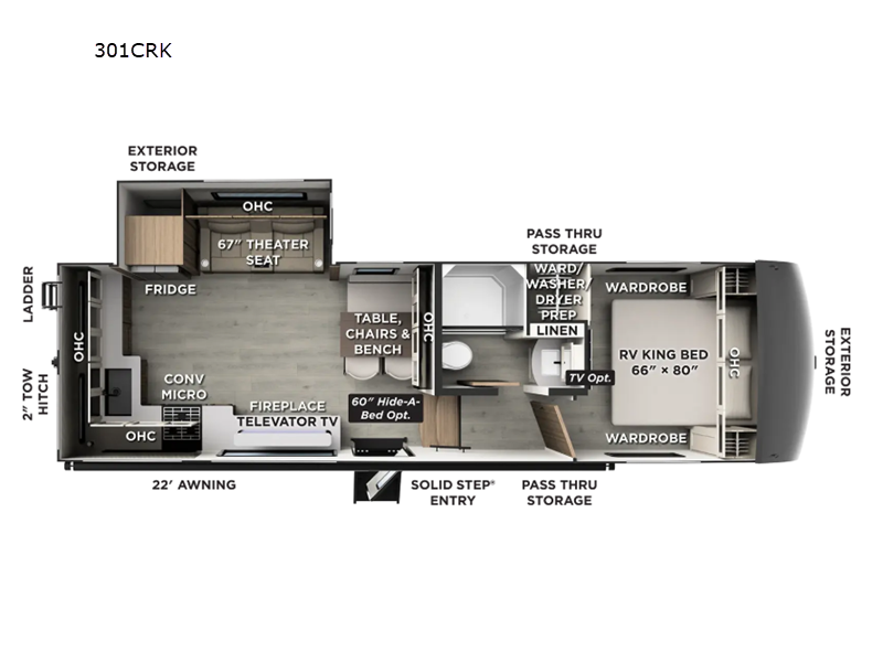 2027 Forest River RV Flagstaff Classic 301CRK floorplan